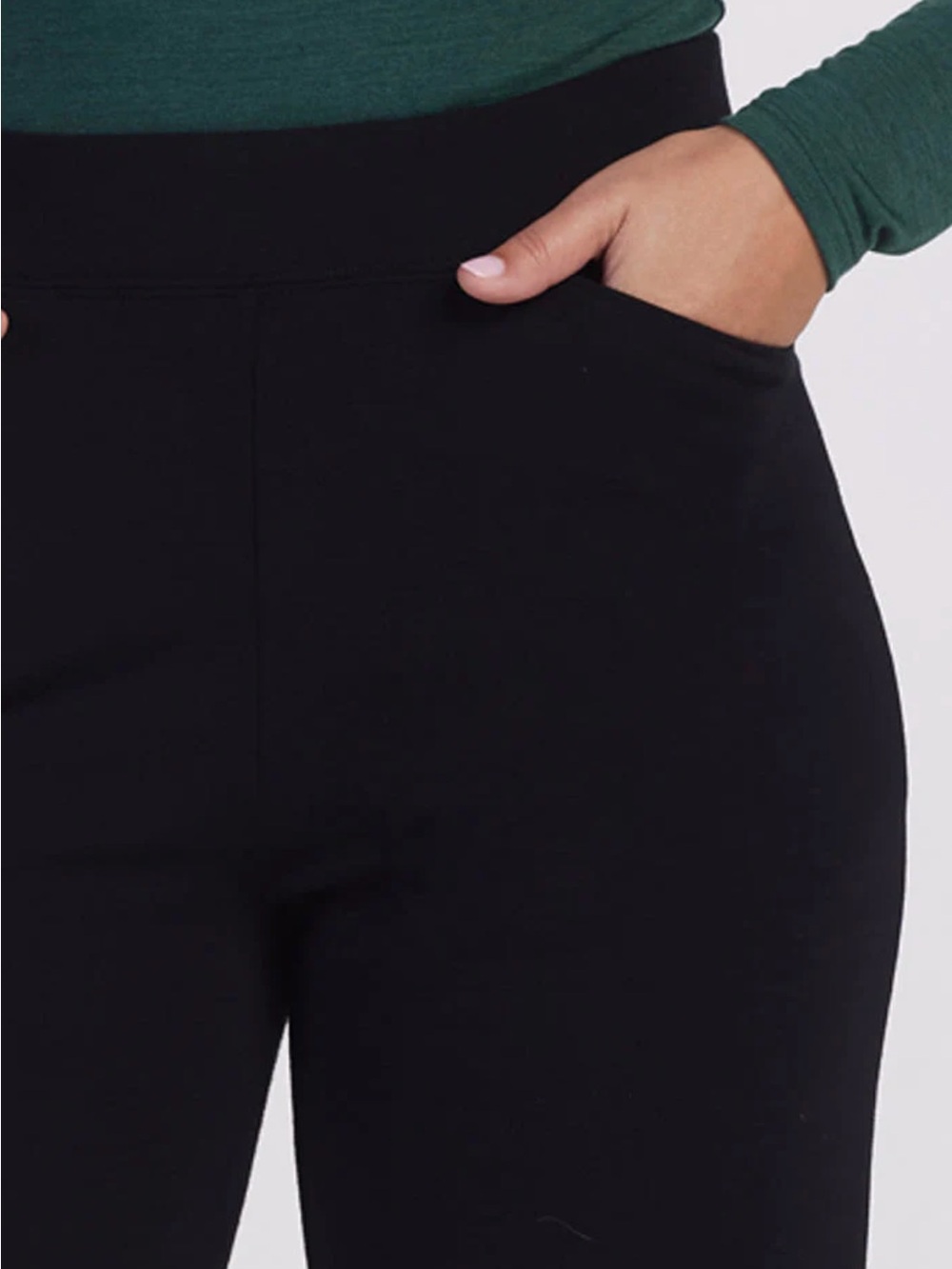 WOOLX ‘Ellie’ Wide Leg Wool Pants in Black - Picture 6 of 11